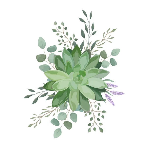 Blumenmuster Mit Blättern Und Blüten Vektorillustration — Stockvektor