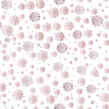 Kar taneleriyle kusursuz desen. vektör illüstrasyonu.