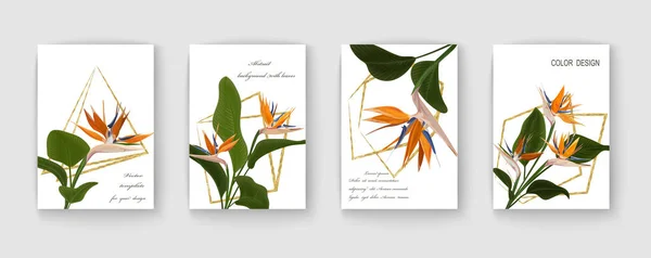 Fundo Floral Tropical Ilustração Vetorial — Vetor de Stock