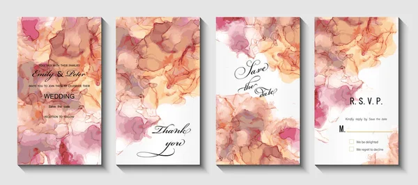 Set Vector Illustration Abstract Watercolor Cards Banners Invitations Flyers Posters — Vector de stock
