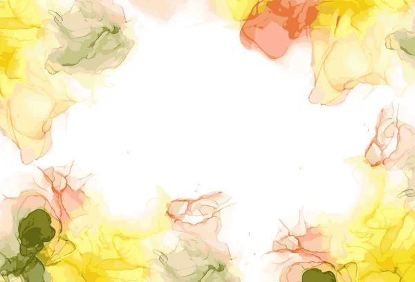 Aquarela Fundo Abstrato Com Flores — Vetor de Stock