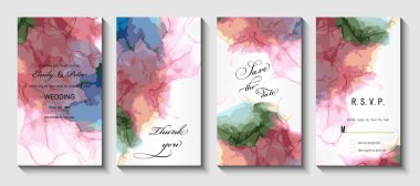 Su boyası şeklinde mermer ve mürekkep lekeleri. elle boyanmış arkaplan