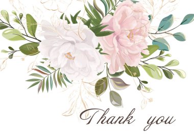 Çiçekli ve yapraklı güzel çiçek deseni. vektör illüstrasyonu