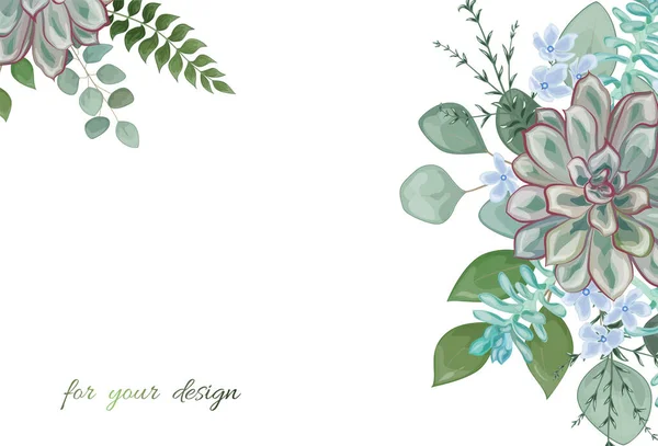 Watercolor Floral Pattern Flowers Leaves Branches Plants Flower Botanical Spring — Stock vektor