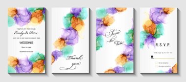 Bir dizi suluboya el yapımı mürekkep fırçası. vektör illüstrasyonu.