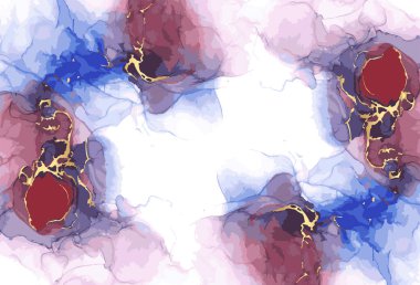 Modern yaratıcı tasarım, arka plan mermer dokusu. Alkol mürekkebi. Suyun üstüne el çizildi. Vektör illüstrasyonu.