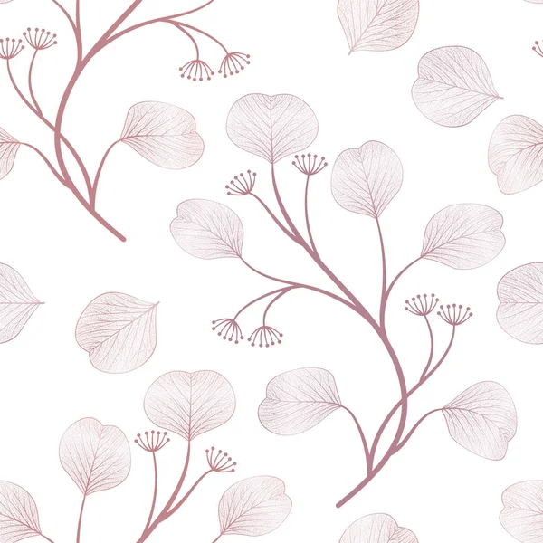 Seamless Pattern Hand Drawn Flowers Vector Illustration — Stock Vector