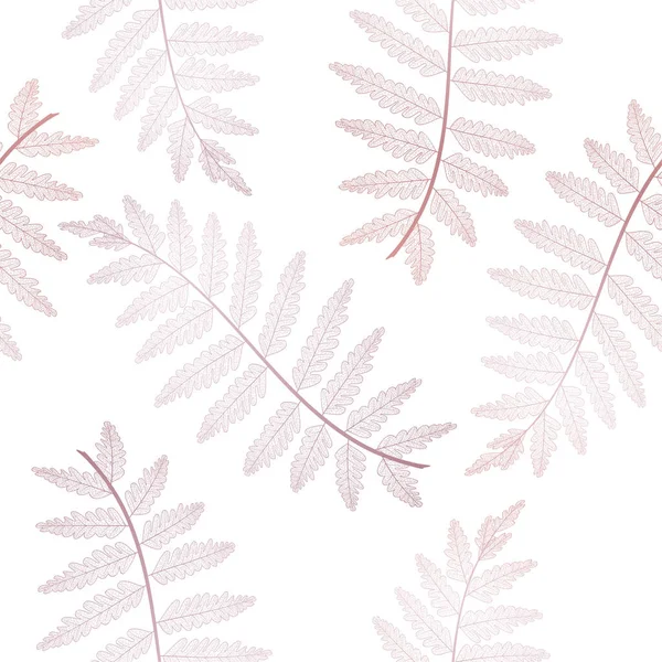手描きの葉でシームレスなパターン ベクターイラスト — ストックベクタ