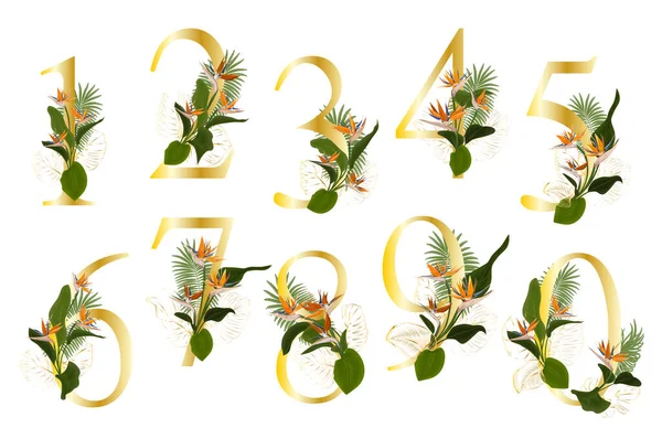 Floral Alphabet Wedding Invitations Greeting Card Birthday Logo Poster Other — Vector de stock