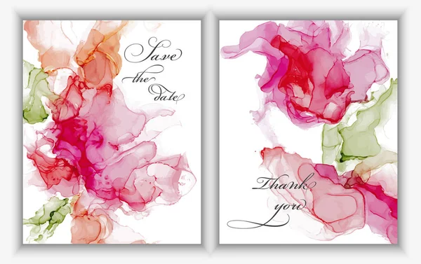 Beautiful Watercolor Floral Background Delicate Flowers Leaves — Stockvektor