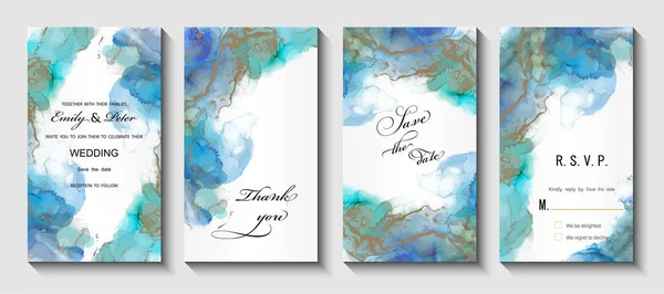 Set Watercolor Banners Abstract Elements Vector Illustration — Stockvektor