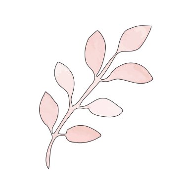 Bir bitkinin dalının vektör illüstrasyonu