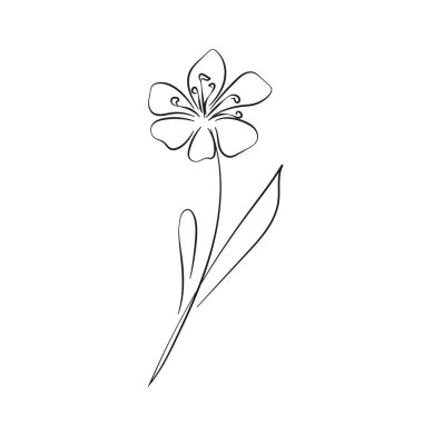 flower icon. outline illustration of flowers vector. isolated contour drawing