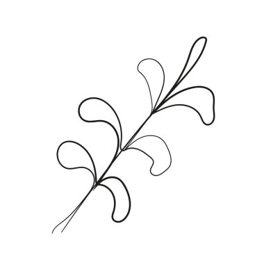 Bir bitkinin dalının vektör illüstrasyonu
