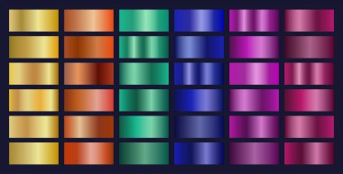 Altın ve gümüş metal külçeler. vektör illüstrasyonu