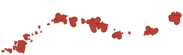 Petali Rosa Rossa Isolati Sfondo Bianco Illustrazione — Vettoriale Stock