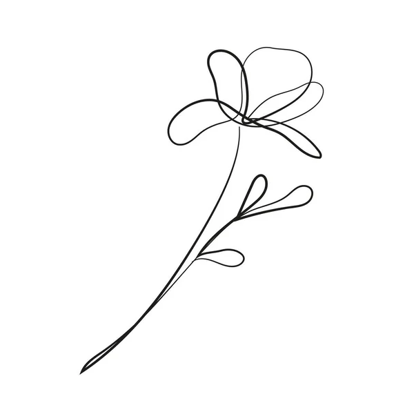 Güzel Bir Çiçeğin Vektör Çizimi — Stok Vektör