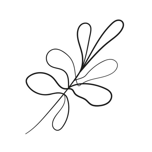 Illustration Vectorielle Fleur Noir Blanc — Image vectorielle