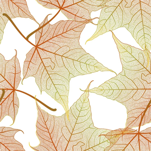 Herfstbladeren Naadloze Patroon Vectorillustratie — Stockfoto
