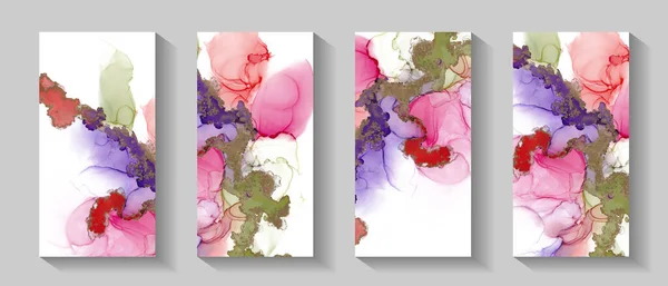Set Watercolor Banners Abstract Background — Φωτογραφία Αρχείου