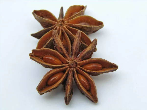 yıldız anasonu beyaz arkaplanda izole edildi 