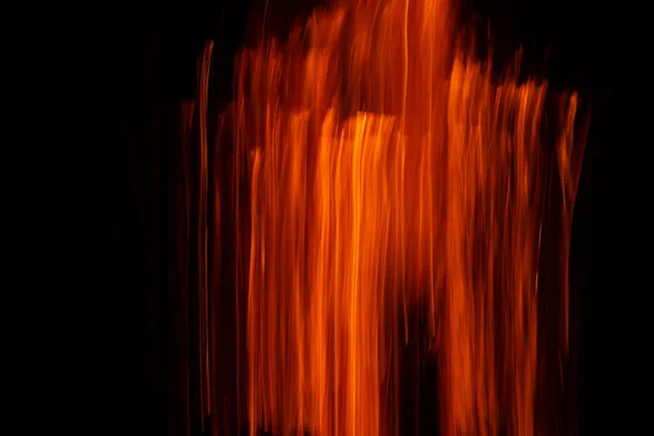 Red Orange Blur Motion Fireflame Black Background — Fotografia de Stock
