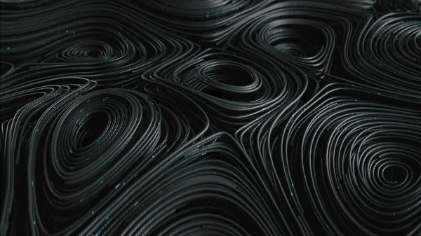 3d render Fekete topográfiai körvonalak futó mátrix kóddal Jogdíjmentes Stock Fotók