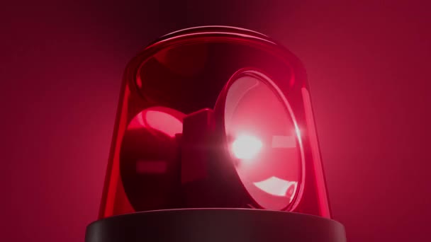 Lampeggiatore di emergenza rosso Loop con luce di volume — Video Stock