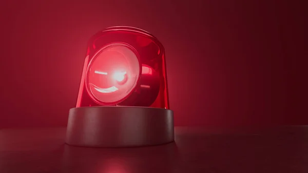 3D kırmızı acil durum göstericisini ses lambası ile görüntüle