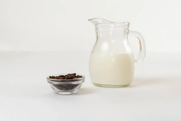 Кофейные Ингредиенты Далгона Кофейные Зерна Молоко — стоковое фото