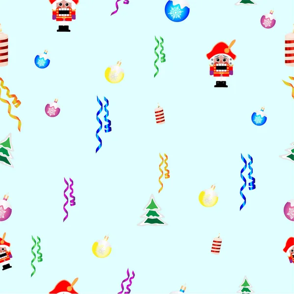 Nový rok a vánoční tapety, bezešvé vzory — Stockový vektor