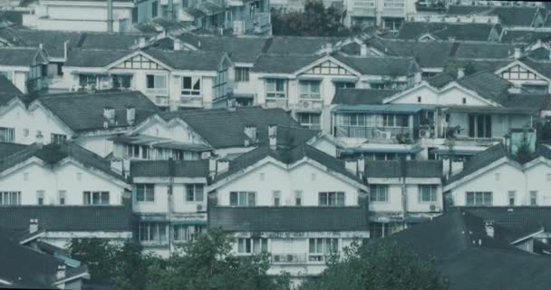 Chengdu Çin 'de bir apartman kompleksi — Stok video