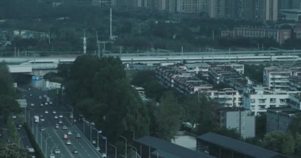 Fuxing Hochgeschwindigkeitszug in China — Stockvideo