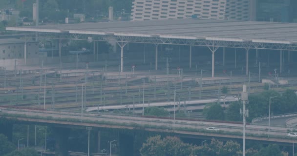 Estação de trem na China — Vídeo de Stock