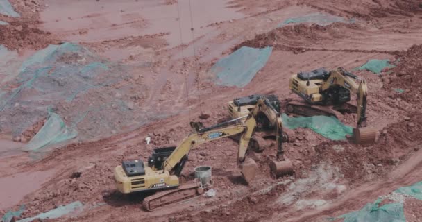 Sumitomo kotró az építkezésen — Stock videók