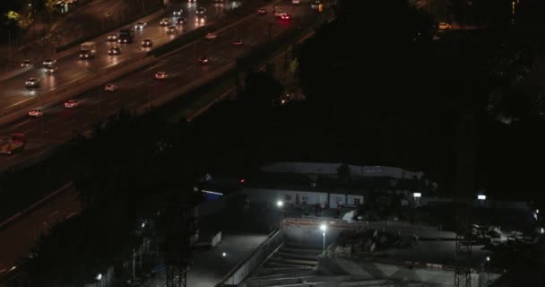 夜の工事現場 — ストック動画