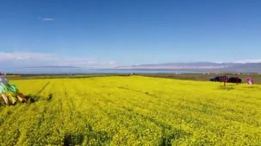 Qinghai 'deki Chaka Salt Gölü.