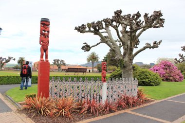 Rotorua, Yeni Zelanda 'daki Hükümet Bahçesi. 17 Ekim 2011