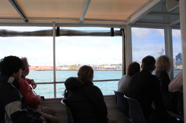 Auckland Skyline Bir Feribottan. 10 Ağustos 2011
