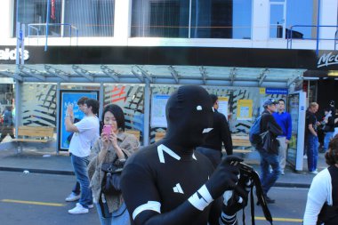 Rugby Dünya Kupası taraftarları ve taraftarları Auckland Waterfront 2011 'de Auckland 9 Sep 2011' de başladı.