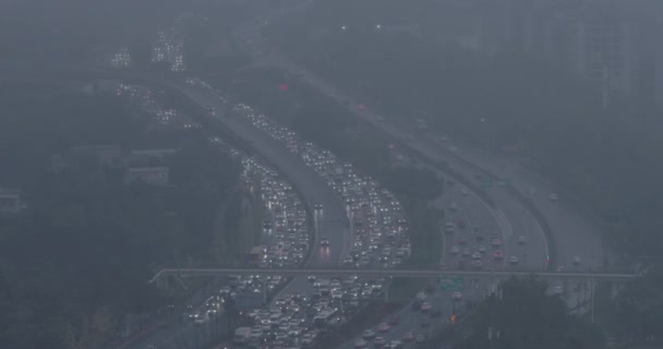 Heavy traffic in Chengdu. China. 9 Oct 2021 — Stock Video