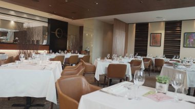 Michelin yıldızlı restoran, Osia. Singapur. 23 Eylül 2017