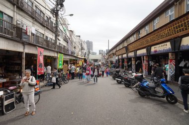 Eski Tsukiji balık pazarı. Tokyo, Japonya. 5 Ekim 2015
