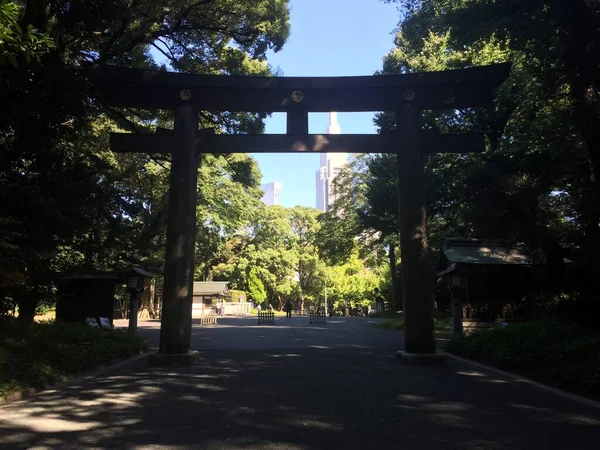 MeijI Jingu em Tóquio, Japão. 7 Out. 2015 — Fotografia de Stock