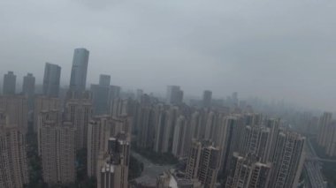 Chengdu, Çin 'deki apartmanın havadan görünüşü, 14 Ekim 2021