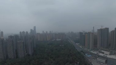 Chengdu, Çin 'deki apartmanın havadan görünüşü, 14 Ekim 2021