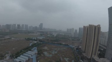 Chengdu, Çin 'deki apartmanın havadan görünüşü, 14 Ekim 2021