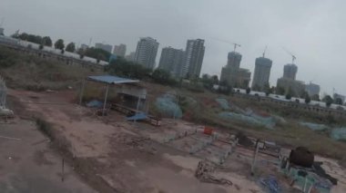Chengdu, Çin 'deki apartmanın havadan görünüşü, 14 Ekim 2021