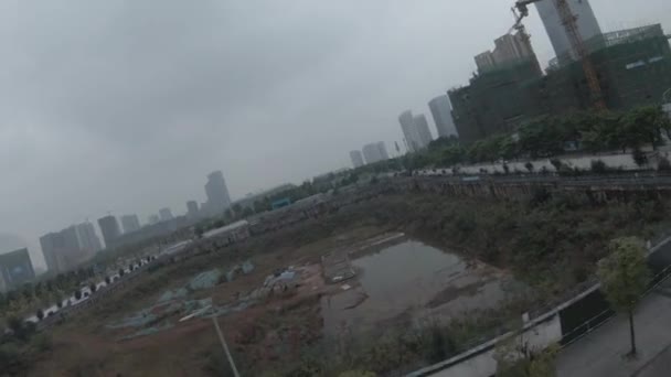 Chengdu, Çin 'deki apartmanın havadan görünüşü, 14 Ekim 2021 — Stok video