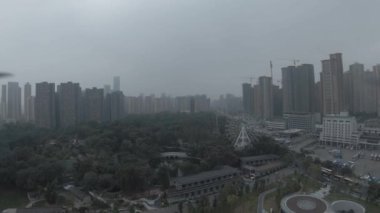 Chengdu, Çin 'deki apartmanın havadan görünüşü, 14 Ekim 2021